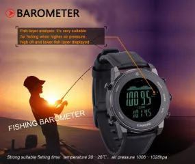 Men's Fishing Pressure Thermometer Waterproof Watch