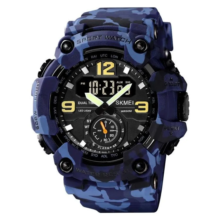 Men's SKMEI 1637 Large Dial Sports Watch - Shockproof Digital Display for Outdoor Adventures