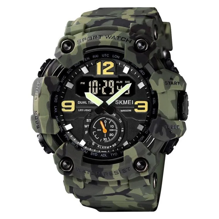 Men's SKMEI 1637 Large Dial Sports Watch - Shockproof Digital Display for Outdoor Adventures