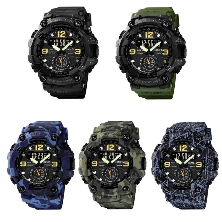 Men's SKMEI 1637 Large Dial Sports Watch - Shockproof Digital Display for Outdoor Adventures