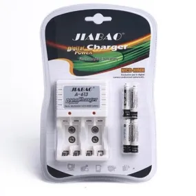 Multi Battery Charger With 4 x AAA Rechargeable Batteries