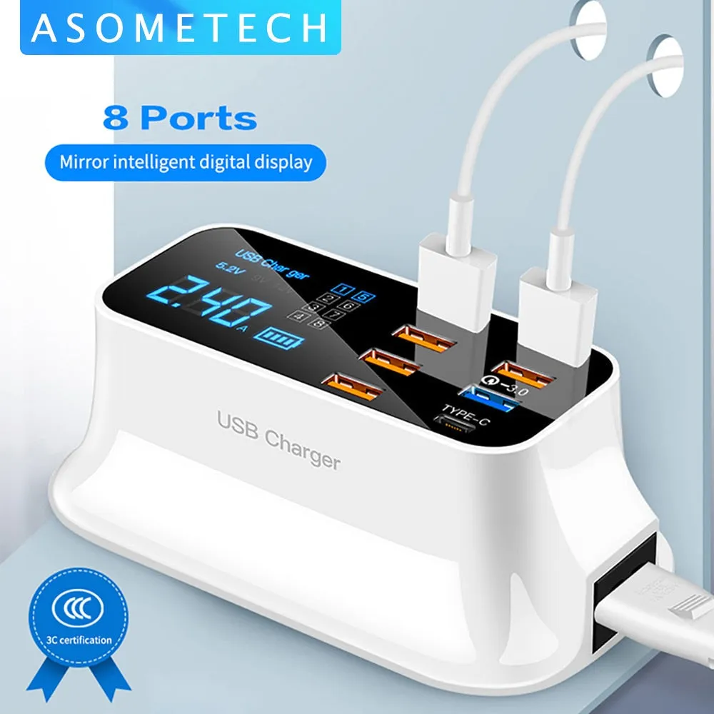 Multi Port Usb Charger/ best multi port usb charger/8 Port USB Charger - Super Fast!