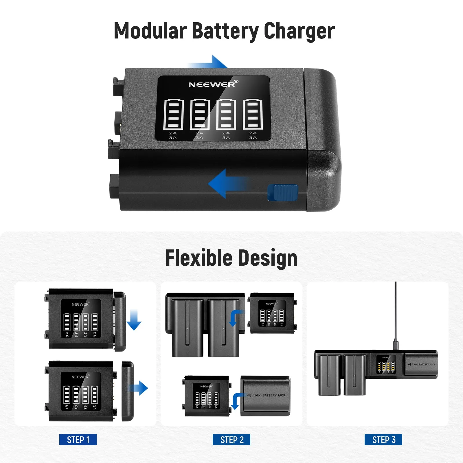 NEEWER SN4 Modular Camera Battery Charger