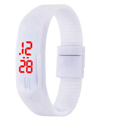 New Arrival! Fashion Sport LED Watches Candy Color Silicone Rubber Touch Screen Digital Watches Waterproof Bracelet Wristwatch