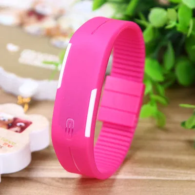 New Arrival! Fashion Sport LED Watches Candy Color Silicone Rubber Touch Screen Digital Watches Waterproof Bracelet Wristwatch