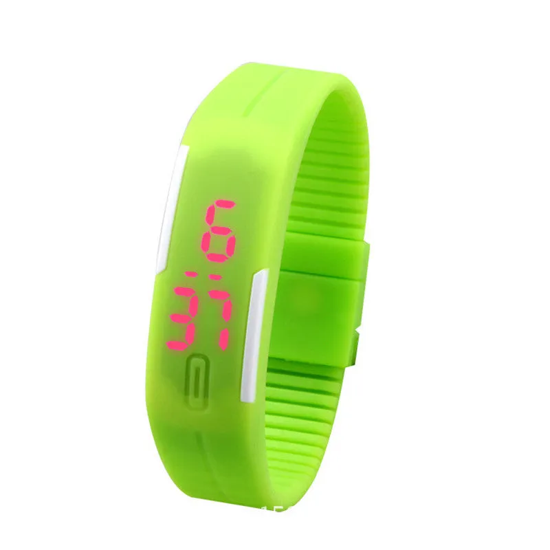 New Arrival! Fashion Sport LED Watches Candy Color Silicone Rubber Touch Screen Digital Watches Waterproof Bracelet Wristwatch