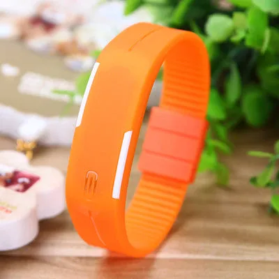 New Arrival! Fashion Sport LED Watches Candy Color Silicone Rubber Touch Screen Digital Watches Waterproof Bracelet Wristwatch