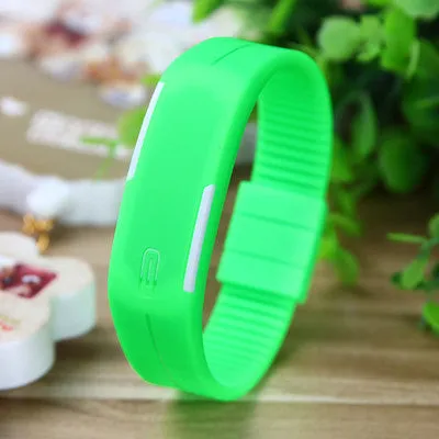 New Arrival! Fashion Sport LED Watches Candy Color Silicone Rubber Touch Screen Digital Watches Waterproof Bracelet Wristwatch