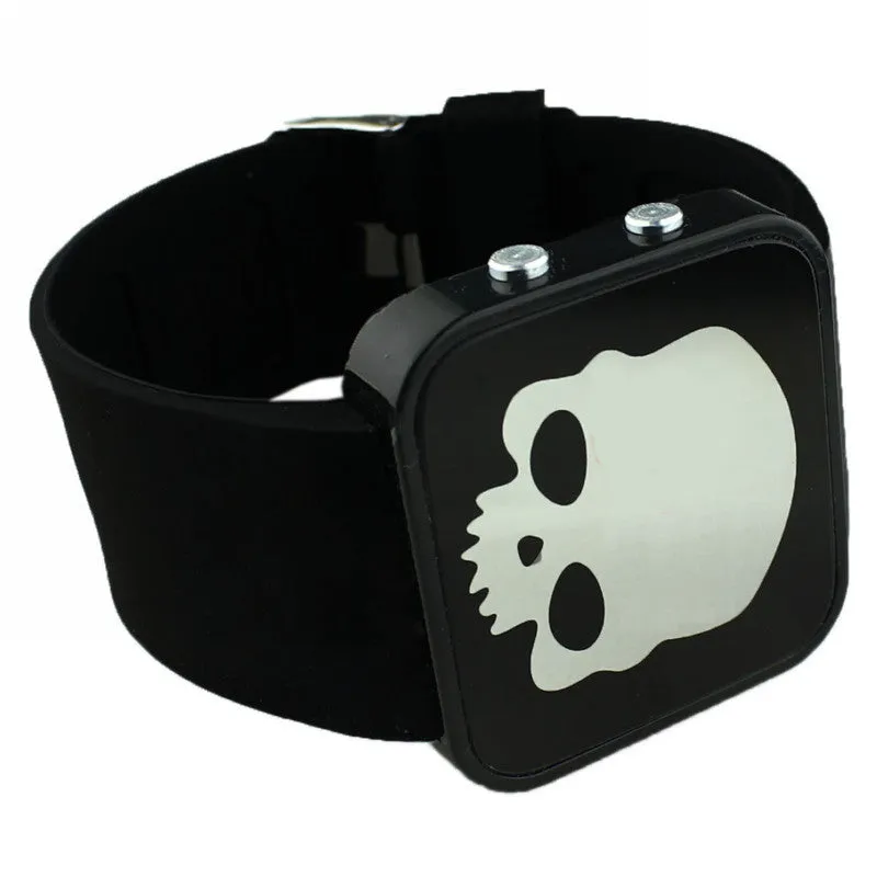 New Sports Watches LED Watch Digital Watch Fashion Quartz Men Wristwatches Backlight Skull Watches