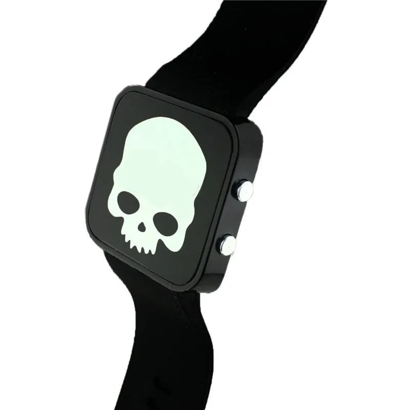 New Sports Watches LED Watch Digital Watch Fashion Quartz Men Wristwatches Backlight Skull Watches