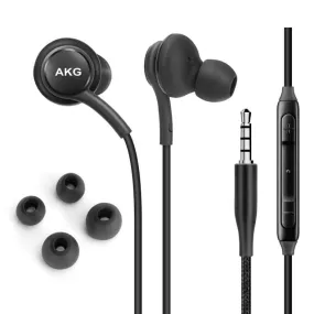 OEM UrbanX Corded Stereo Headphones for Samsung E1272 - AKG Tuned - with Microphone and Volume Buttons (Grey)