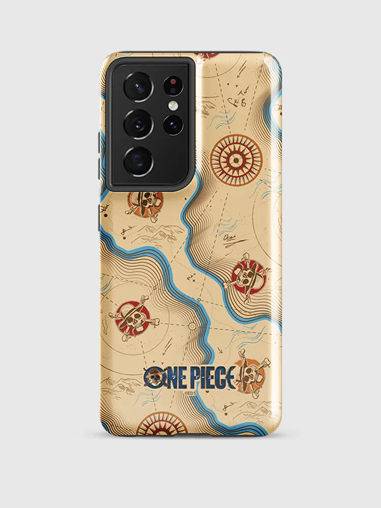 One Piece Map Pattern Samsung Tough Case