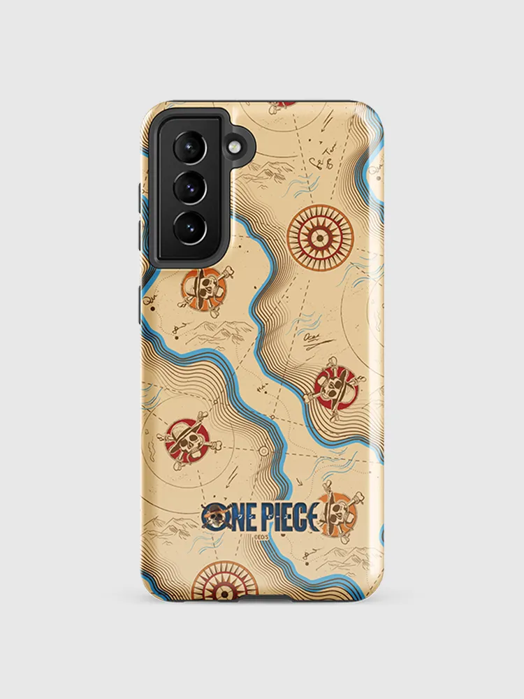 One Piece Map Pattern Samsung Tough Case