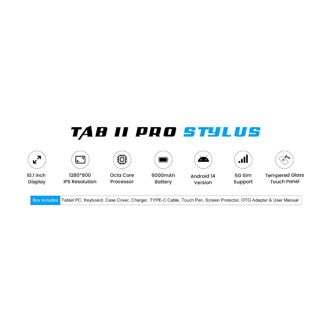 Oteeto Tab 11 Pro Stylus 8GB Ram   512GB Rom With 5G