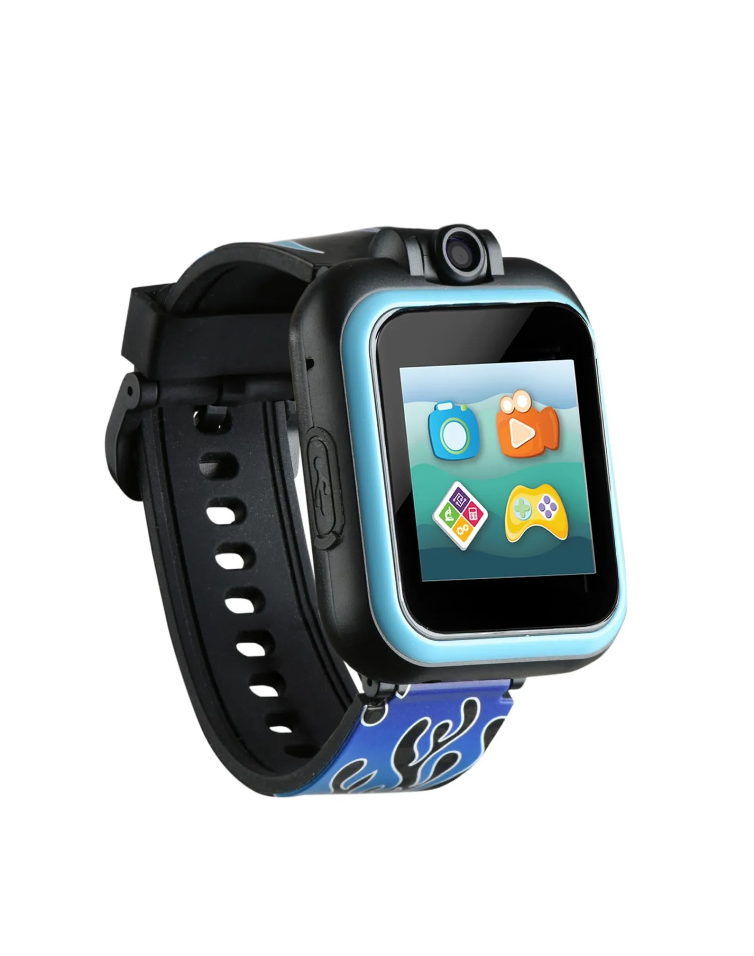 PlayZoom 2 Kids Smartwatch & Earbuds Set: Blue Racing Flames