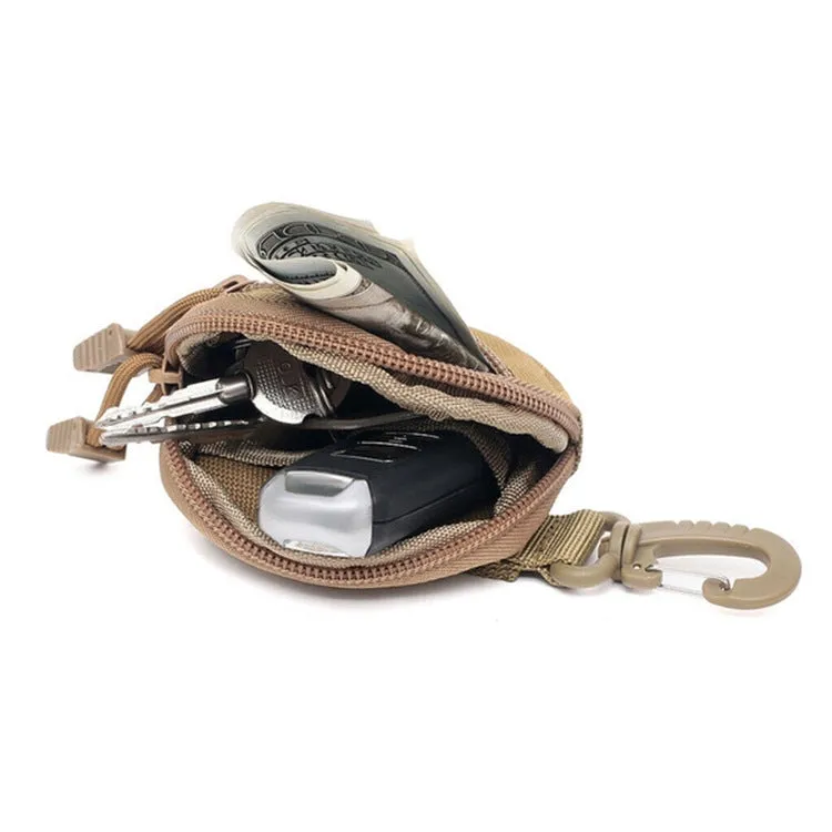 Pocket Portable Mini Coin Bag Key Ring Waist Bag(Army Green)