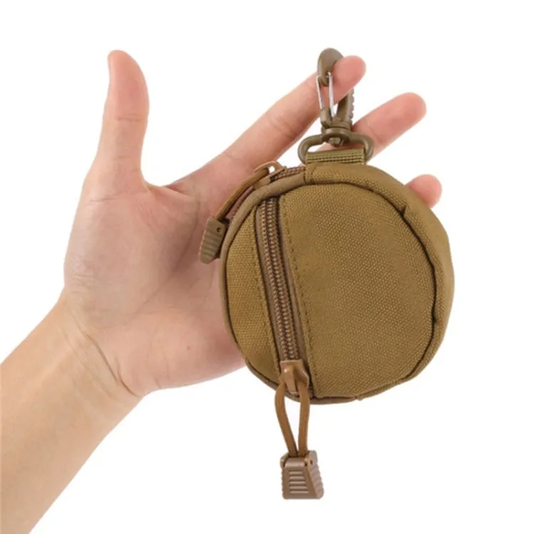 Pocket Portable Mini Coin Bag Key Ring Waist Bag(Army Green)