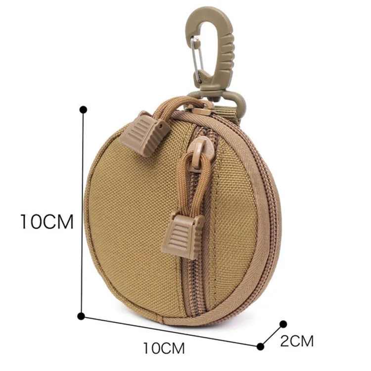 Pocket Portable Mini Coin Bag Key Ring Waist Bag(Army Green)