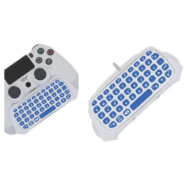 PS4 PlayStation 4 Controller Wireless Bluetooth Keyboard Chatpad GamePad DOBE White