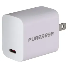 PureGear (20-Watt) PD USB-C Wall Charger Travel Adapter - White (10708PG)