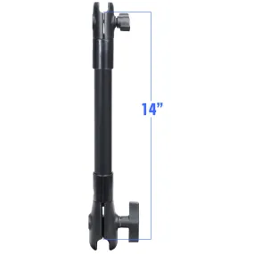 RAM® 14" PVC Pipe Extension with B Size & C Size Socket Arms