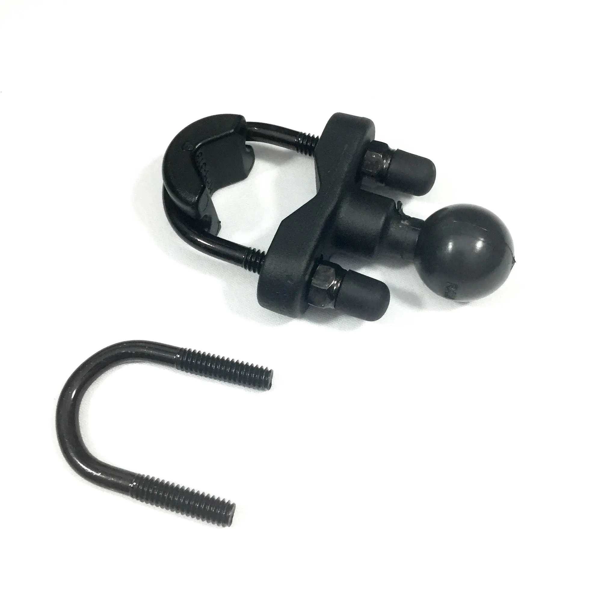 RAM® Mounts Rail Base with Zinc Coated U-Bolt & 1" Ball for Rails from 0.5" to 1.25" in Diameter (B Ball)