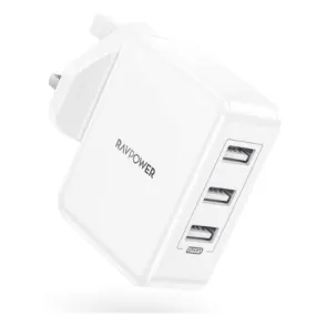 RAVPOWER 30W 3-Port USB iSmart Wall Charger - PC020