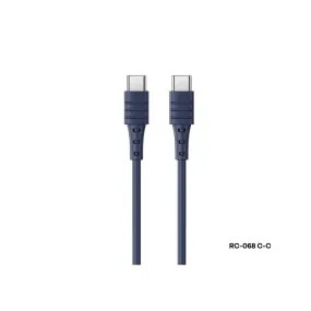 Remax USB Cable - Type-C To Type-C Zeron Series PD65W Elastic TPE Fast Charging Data Cable 100cm RC-068 C-C