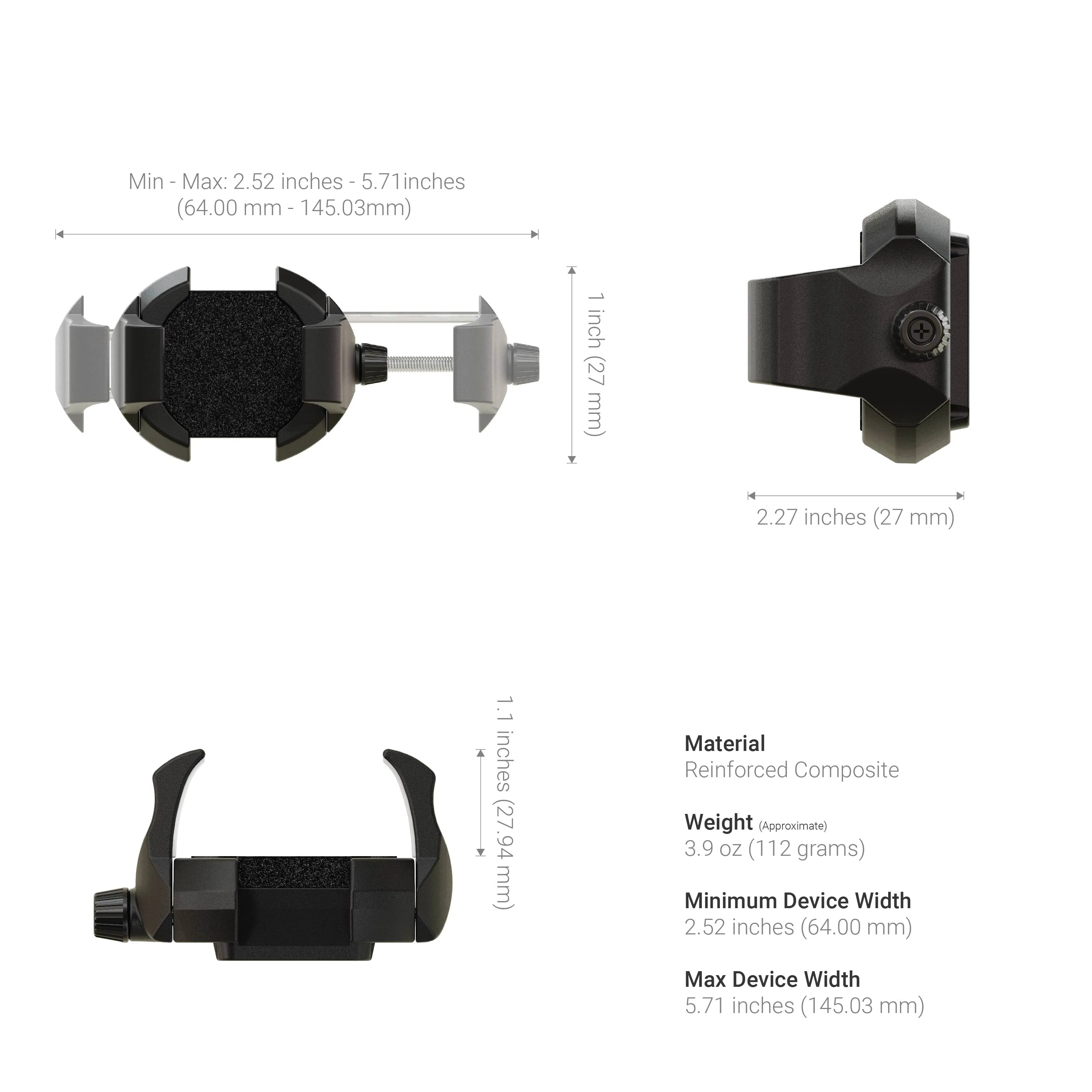 RoadVise® Clamp Mount with RoadVise® Ultra Holder