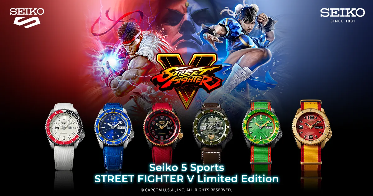 Seiko - 5 Sports "Street Fighter " LE Complete 6-pc Set