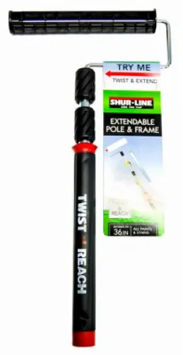 Shur-Line 6630C Twist N' Reach 9" Premium Extension Pole Paint Roller - Quantity of 2