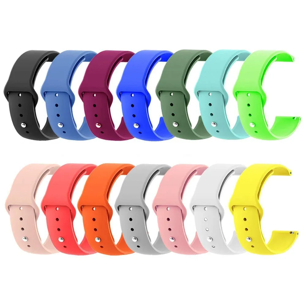 Silicone Button Style Watch Straps Compatible with Seiko 22mm Range