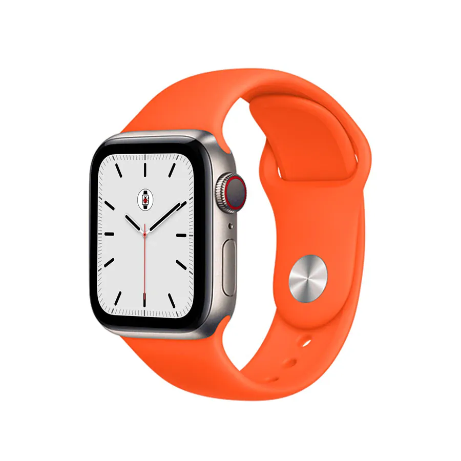 Silicone Sports Bands Compatible With Apple Watch Band for 38MM 40MM 41MM M/S-Orange