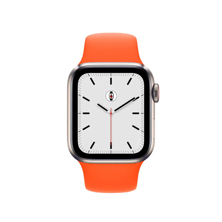 Silicone Sports Bands Compatible With Apple Watch Band for 38MM 40MM 41MM M/S-Orange