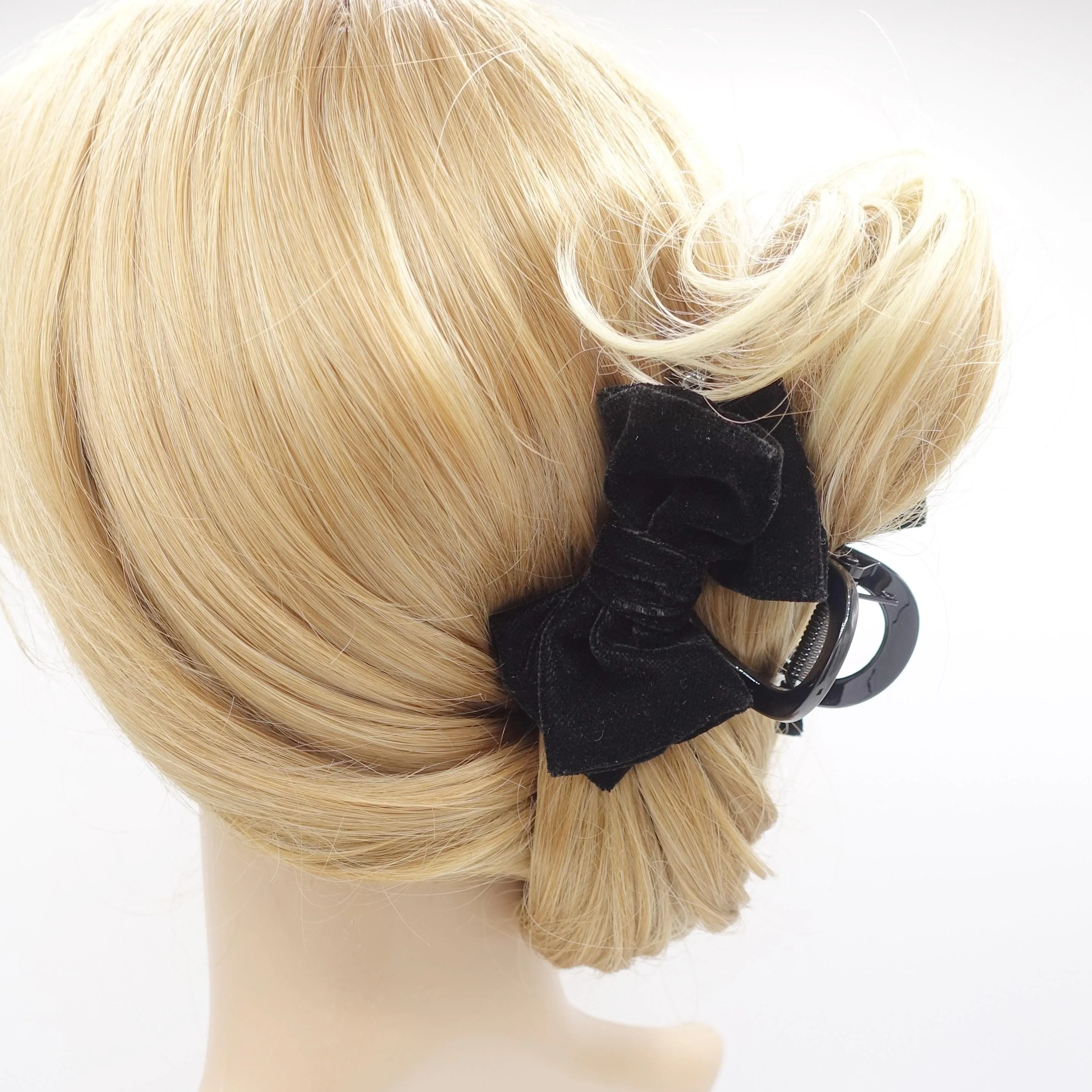 silk velvet hair claw for women