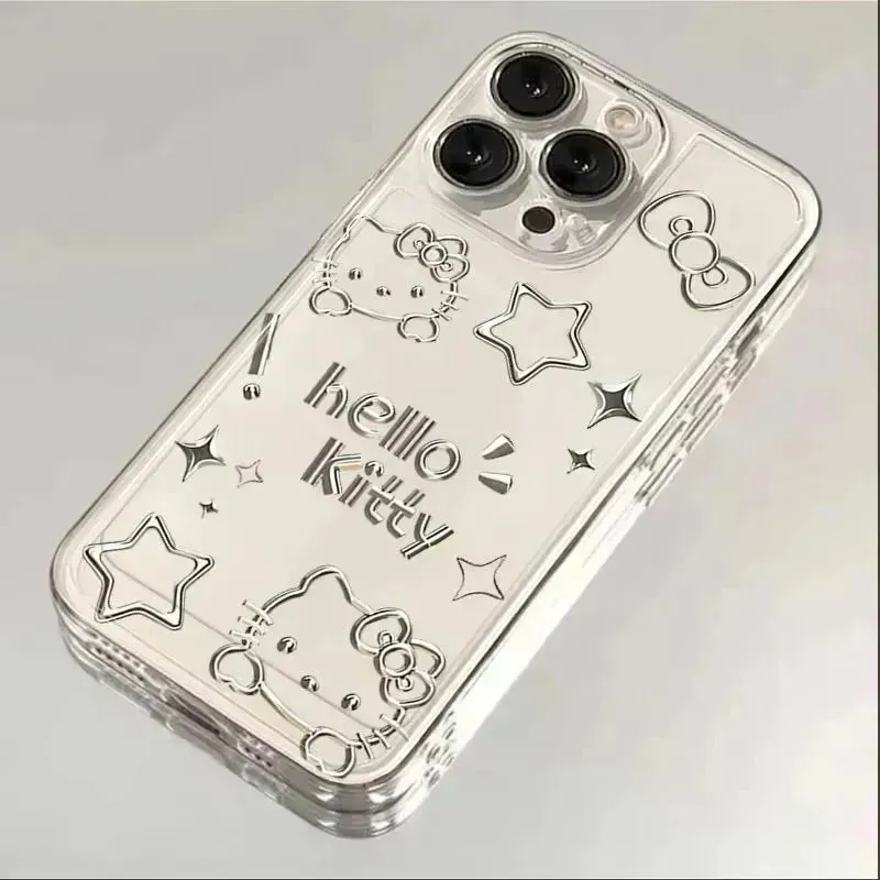 Silver Hello Kitty Case (For iPhones)