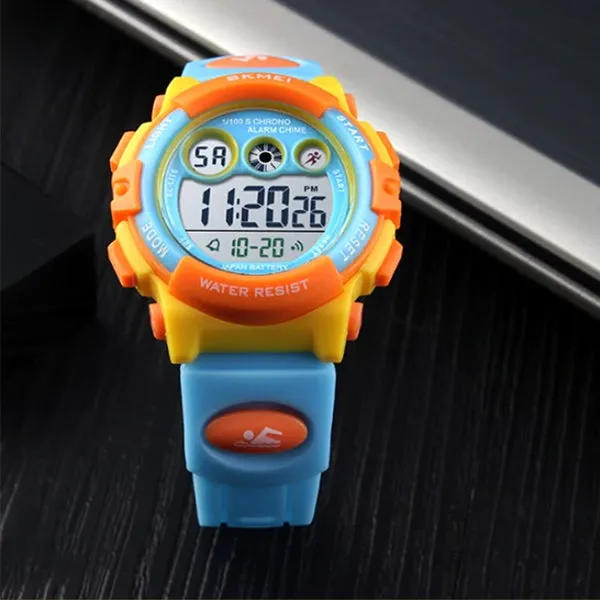 SKMEI Kids Digital Watch, 50M Waterproof, Sports, LED Light