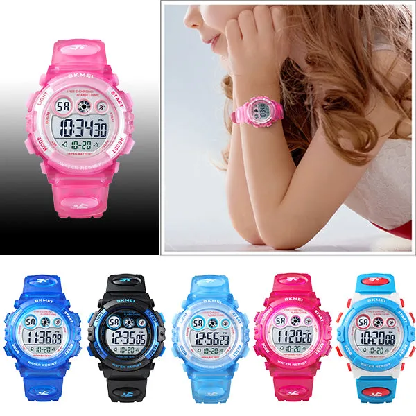 SKMEI Kids Digital Watch, 50M Waterproof, Sports, LED Light