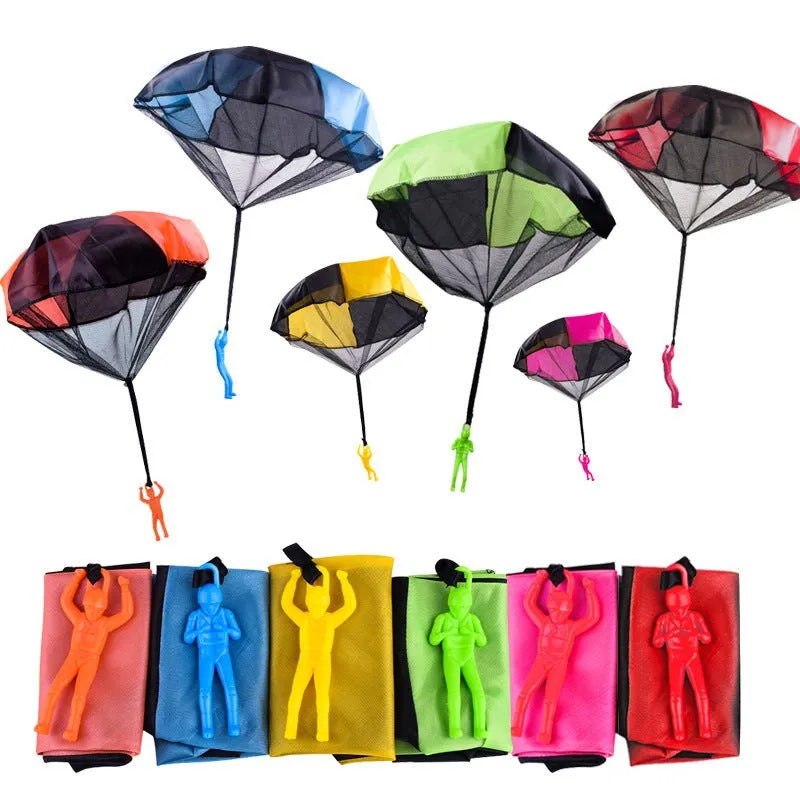 Sky Jumper Parachute Guys: 4-Inch Hand Throw Parachute Toys for Kids