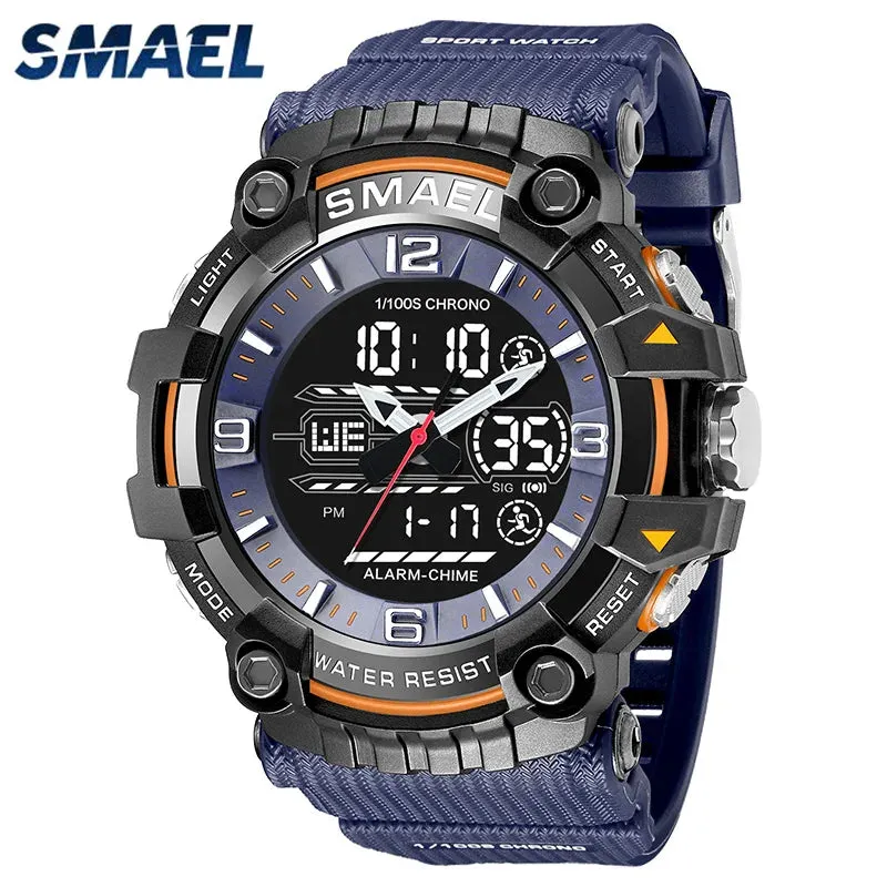 SMAEL Watch Men Sport Alarm Clock For Men 50M Waterproof Wristwatches 8089 Original Brand Men's Wristwatch Quartz Sports Watches