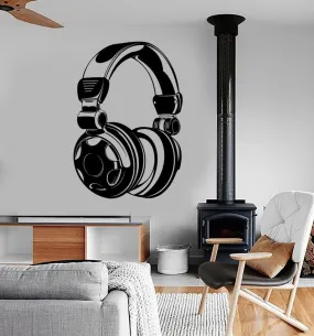 SnappySticker Headphones Head Phones Song Guaranteed Quality Wall Sticker PVC Vinyl Easy to Stick (27 X 40)