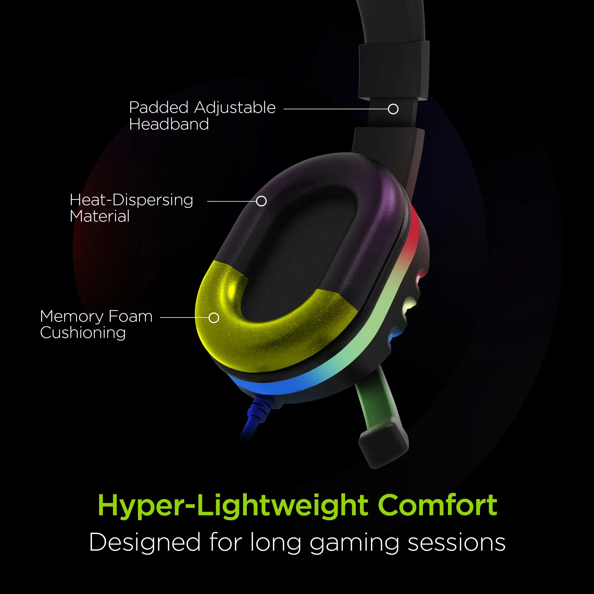 SoundRecon RGB LED Gaming Headset