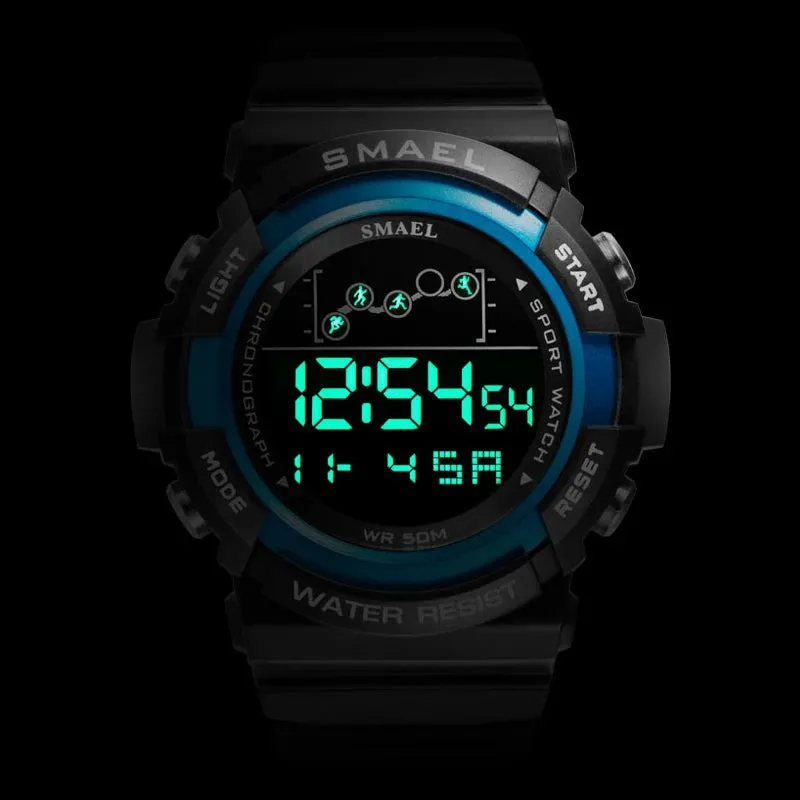 Sport Watch Men Digitak Clock SMAEL Mens Wristwatches LED Alarm Clocks Male Army Green Bracelet 1426  Waterproof Watches Digital