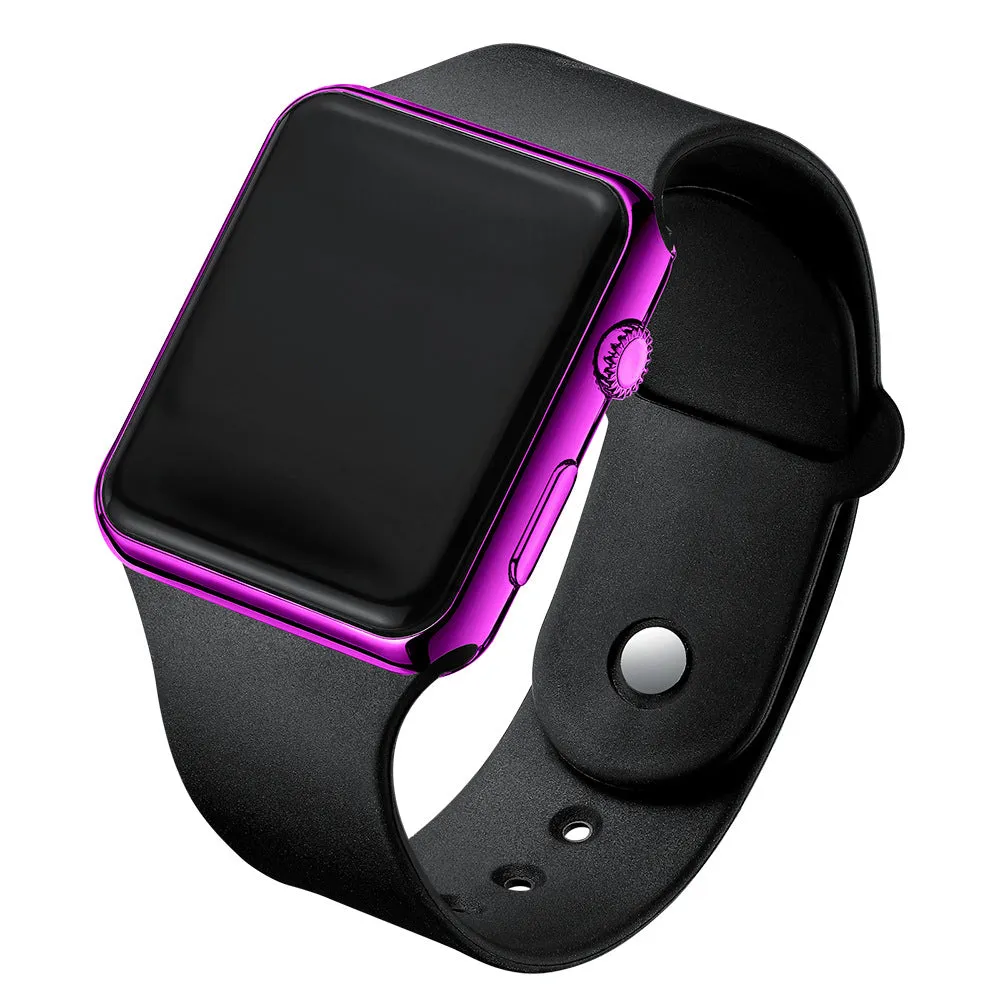 Square Electroplated LED Digital Watch