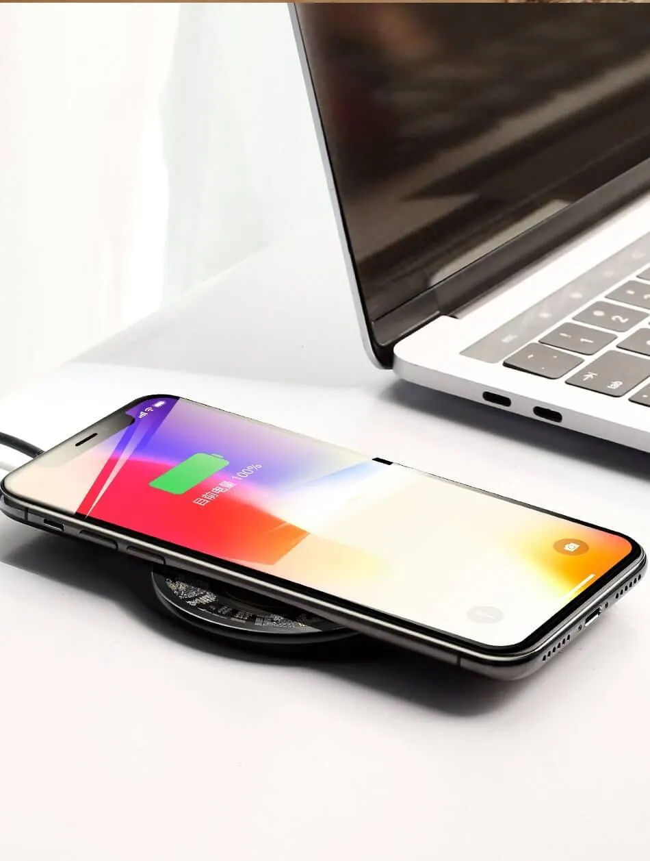 Stylish Transparent Wireless Charging Pad for Wireless Charging Supported Phones