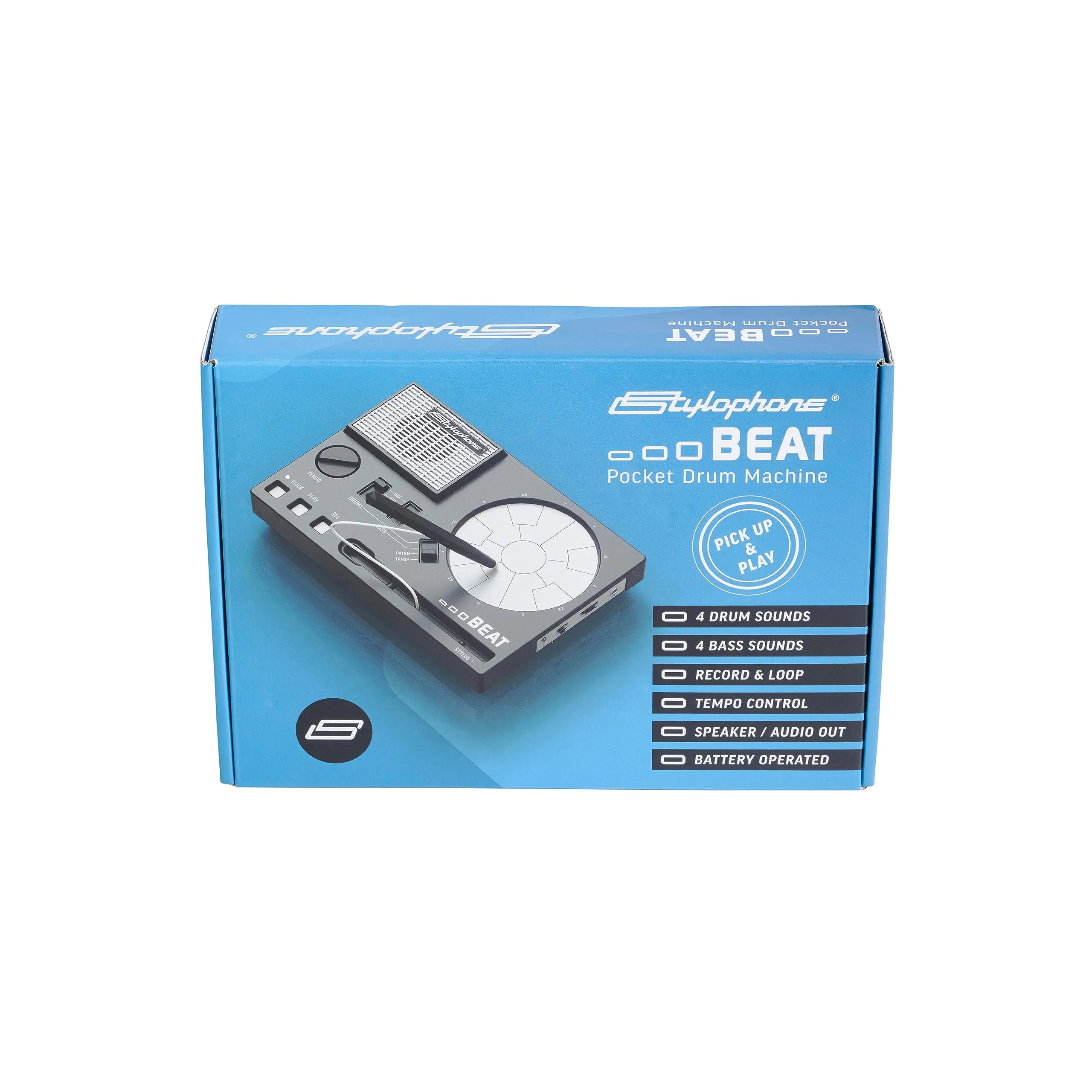 Stylophone Beat - Compact Stylus Drum Machine | 4 Drum Kits & 4 Bass Sounds | Rhythm Machine Beat Maker | Drum Loop Machine