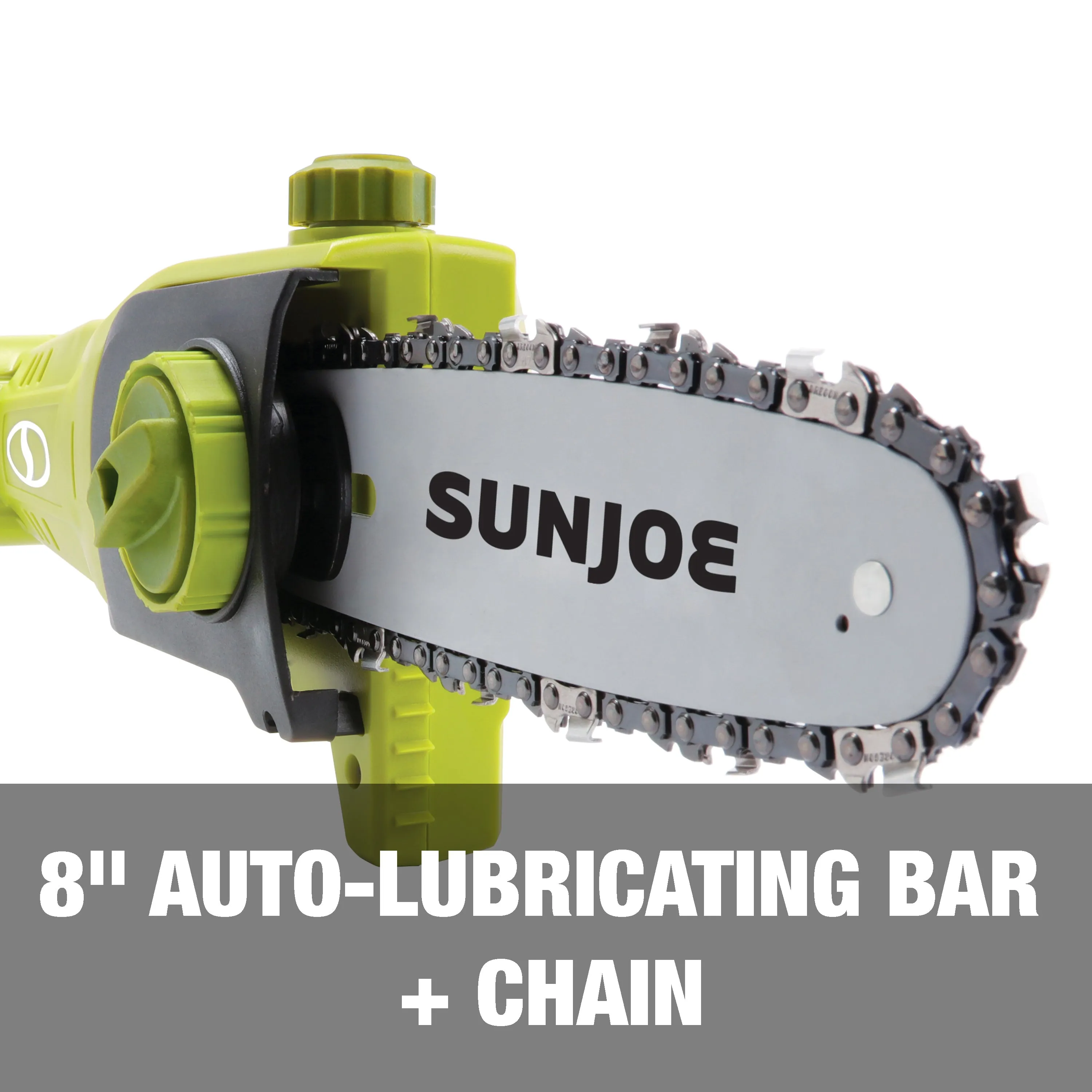 Sun Joe 24V-PS8CMAX-LTE 24-Volt* IONMAX Cordless Telescoping Pole Chain Saw Kit | 8-inch | W/ Bonus Spare Chain, 2.0-Ah Battery   Charger