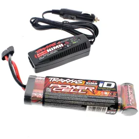 Traxxas 1/10 Slash 2WD OBA 3000 mAh NiMH 8.4V iD Battery & 4 AMP CAR CHARGER