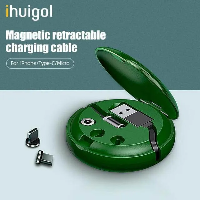 Universal Retractable Magnetic Charge Cable iPhone Samsung