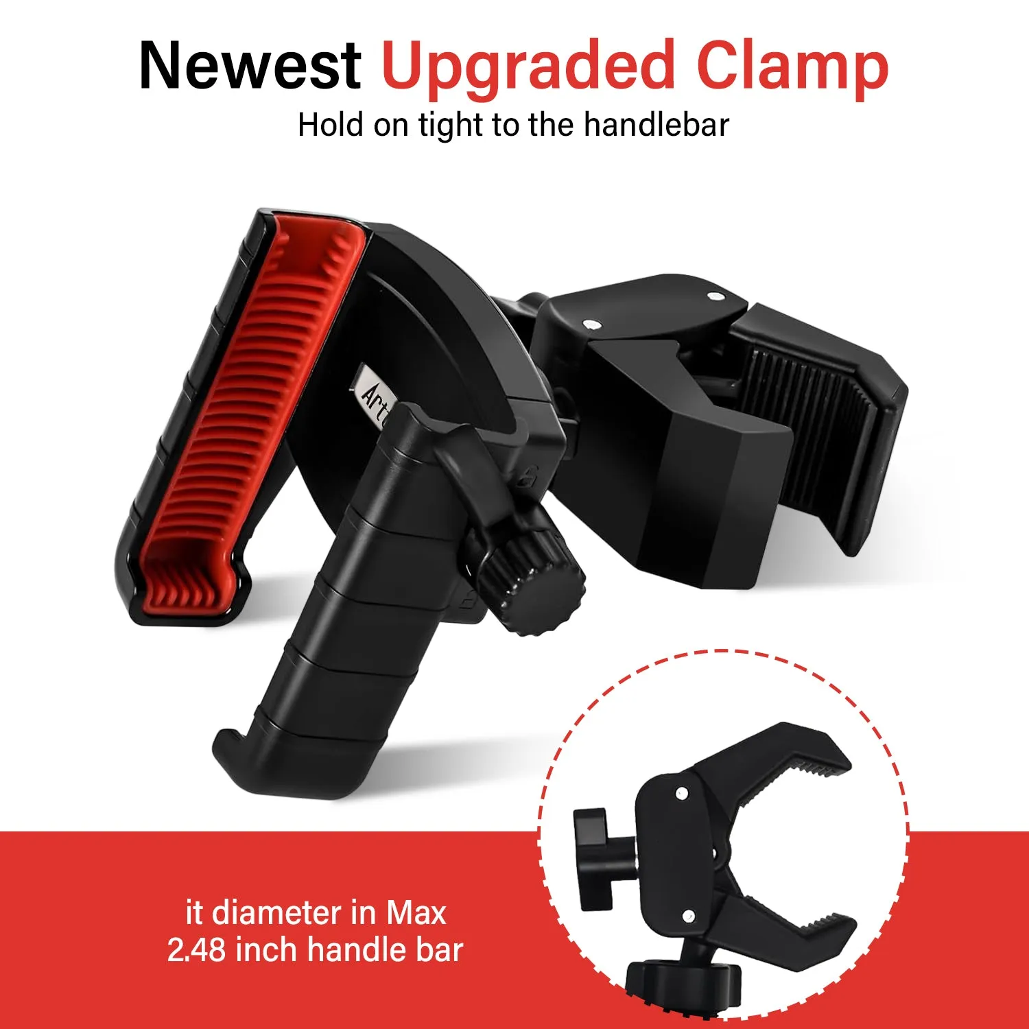 Upgraded Golf Cart Phone Mount Holder Compatible